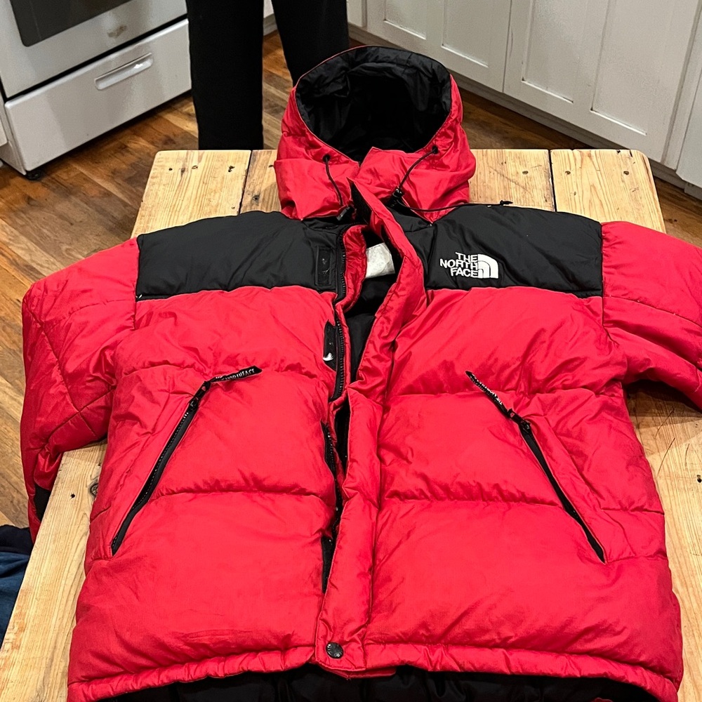 The North Face Men's Bold Red and Black Puffer Jacket